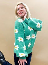 Sweetest Daisy Oversized Sweater in Shamrock Green