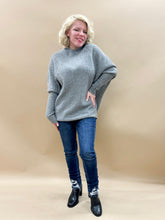 Monica Oversized Sweater Top in Grey