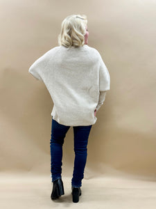 Monica Oversized Sweater Top in Oatmeal