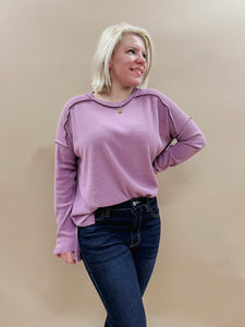 Elena top in Mauve