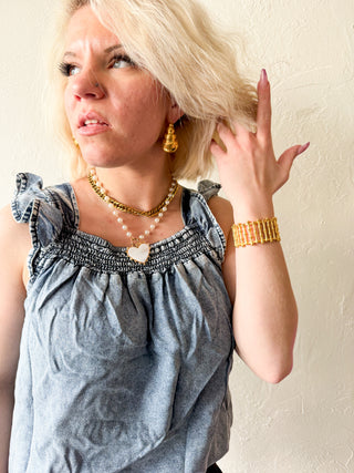 Millie Denim Top