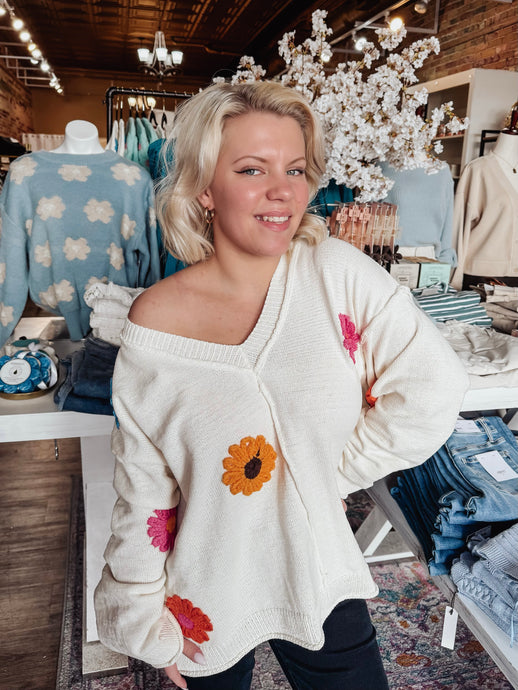 Field of Flowers Oversized Sweater