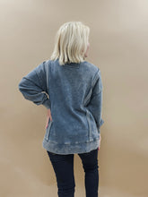 Kelly Oversized Knit Top in Denim