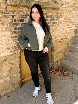 Hello Autumn Quilted Zip Up