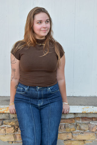 Nora Mock Neck Knit Top