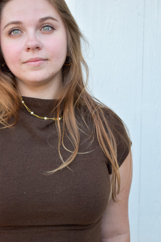 Nora Mock Neck Knit Top