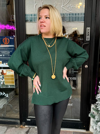 Evergreen Slouchy Sweater