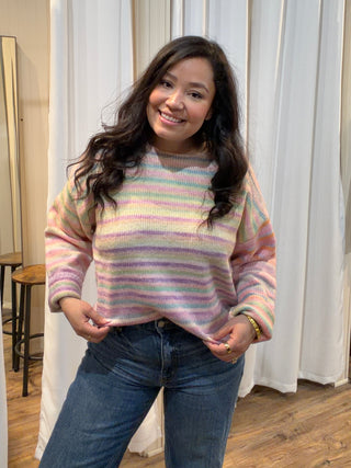 Rainbow Knit Sweater