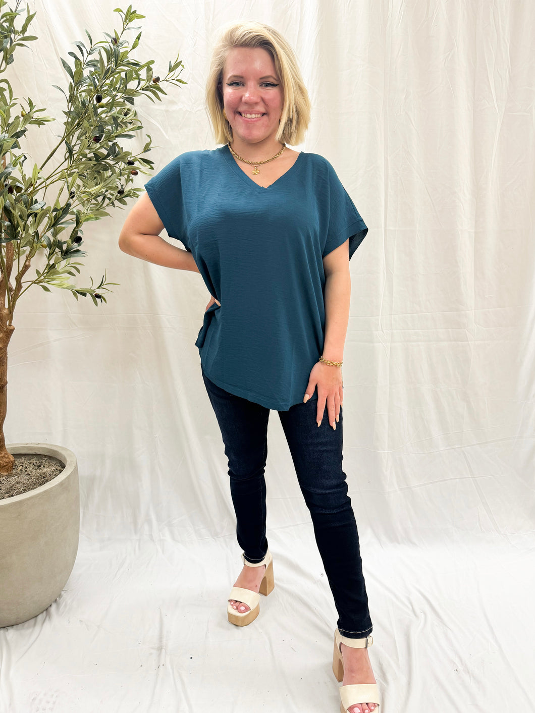 Elaine Top in Teal