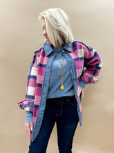 Myra Denim Plaid Shacket