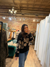 Evening Meadow Knit Sweater in Black