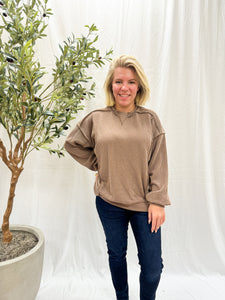 Gemma Oversized Top in Chestnut