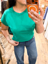 The Sadie Cotton Tee in Kelly Green