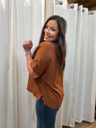 Elena Blouse in Mocha