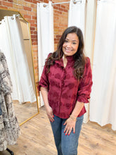 Lucia Heart Jacquard Ruffle Trim Top