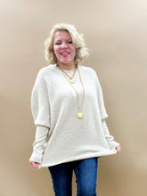 Monica Oversized Sweater Top in Oatmeal