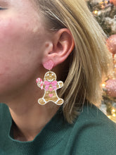 Christmas Gingerbread Man Dangling Earrings