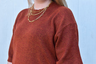 Elsie Oversized Sweater in Rust