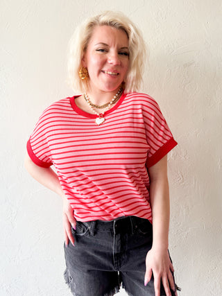 Mae Striped Knit Top