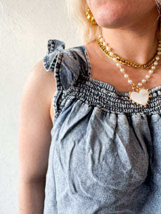 Millie Denim Top