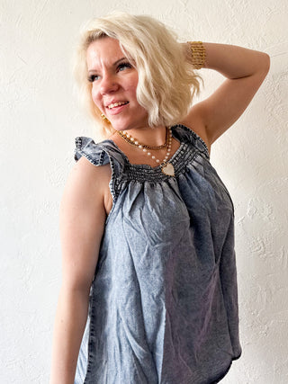 Millie Denim Top