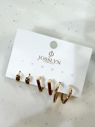 Mini Huggie Hoop Trio Earrings