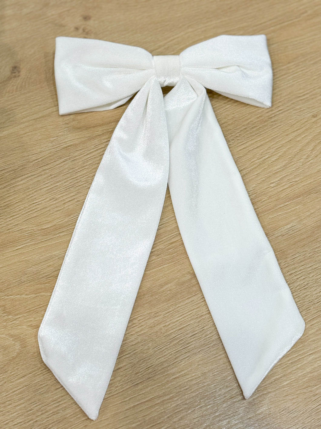 The Adeline Bow in Velvet Ivory