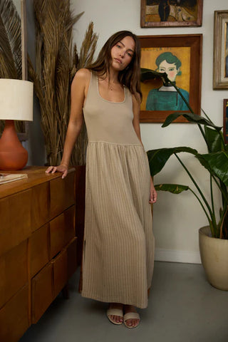 ALANNI STRIPE LINEN DRESS