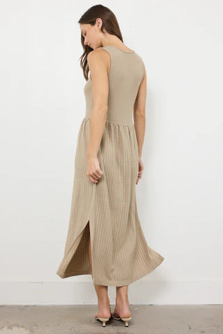 ALANNI STRIPE LINEN DRESS