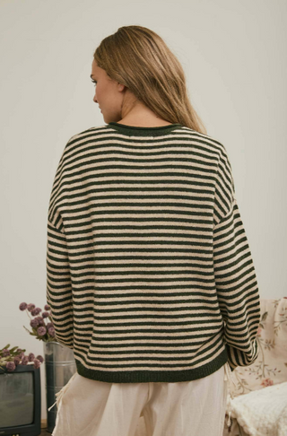 Georgia Henley Sweater in Olive
