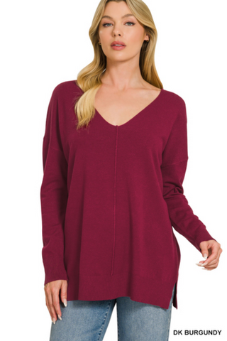 Addison Sweater in Burgundy