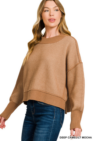 Aria Exposed Seam Sweater