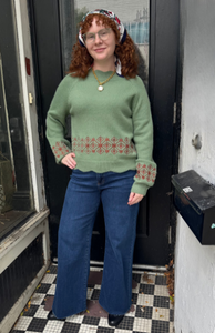 Thea Scalloped Mock Neck Sweater
