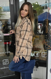 Emerson Loose Fit Button Down Plaid Top
