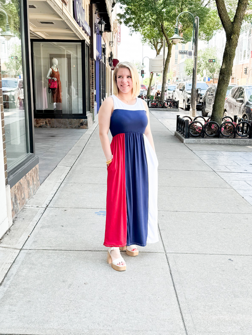 Fit and Flare Patriotic Dress