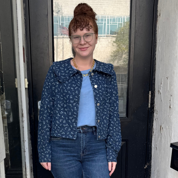 Falling For You Denim Top