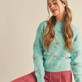 Sherpa Floral Sweater