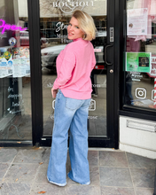 Layna Mock Neck Sweater in Pink