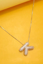Initial Pave Bubble Necklace