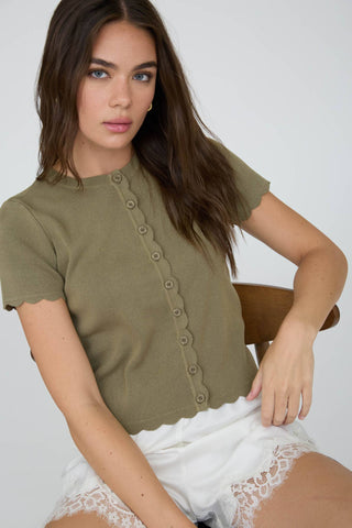 Elsie Scalloped Cardigan