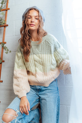 Melissa Color Block Sweater