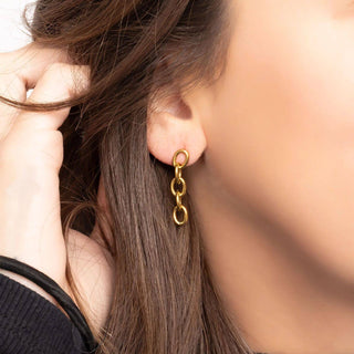 Lauren 18K Loop Dangle Earring