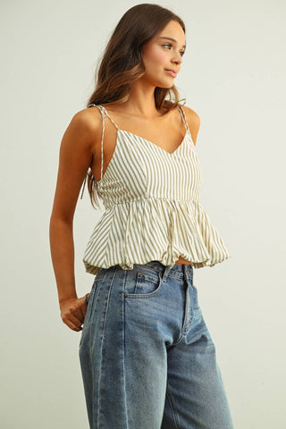 Olivia Stripe Balloon Top