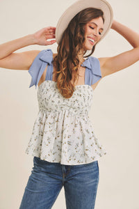 Romantic Florals Smocked Top