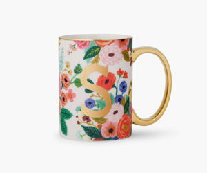 Garden Party Porcelain Monogram Mug