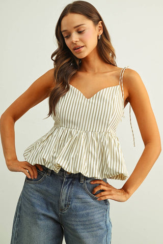 Olivia Stripe Balloon Top
