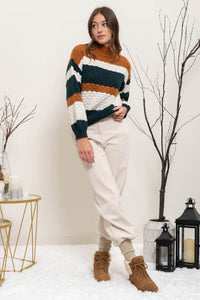 Irene Multicolor Knit Pullover Sweater