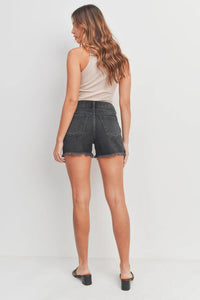 JBD High Rise Washed Black Denim Short