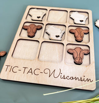 Wisconsin State Gift - Tic-Tac-Toe WI Game