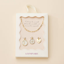 Celestial Charm Necklace with Heart, Sun, and Compass